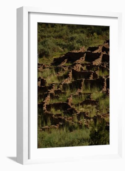 United States. Bandelier National Monument, Tyuonyi, Pueblo Indian Settlement-null-Framed Giclee Print