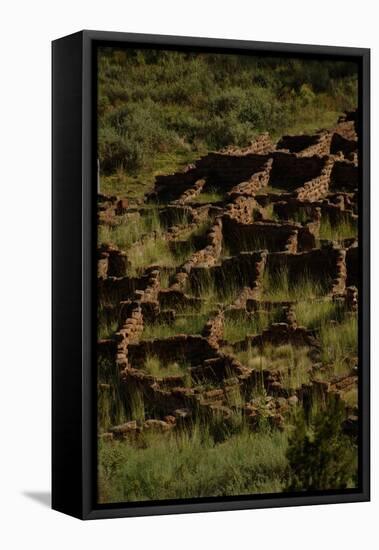 United States. Bandelier National Monument, Tyuonyi, Pueblo Indian Settlement-null-Framed Stretched Canvas