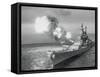 United States Battleship in the Ocean-null-Framed Stretched Canvas