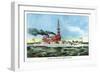 United States Battleship 'Indiana', C1890S-null-Framed Giclee Print