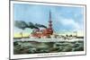 United States Battleship 'Indiana', C1890S-null-Mounted Giclee Print