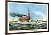 United States Battleship 'Indiana', C1890S-null-Framed Giclee Print