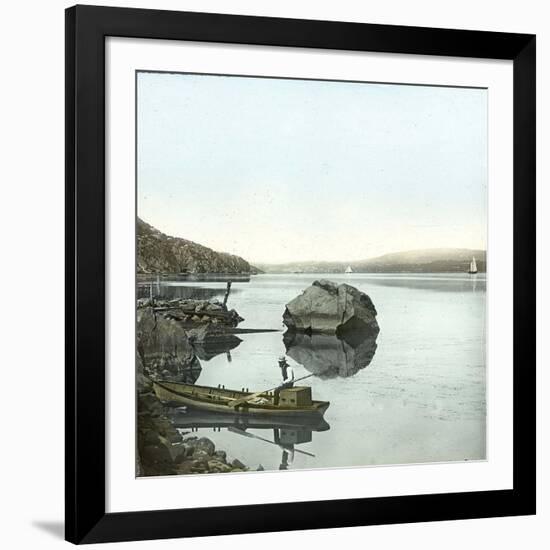 United States, Boat on the Hudson Riiver-Leon, Levy et Fils-Framed Photographic Print