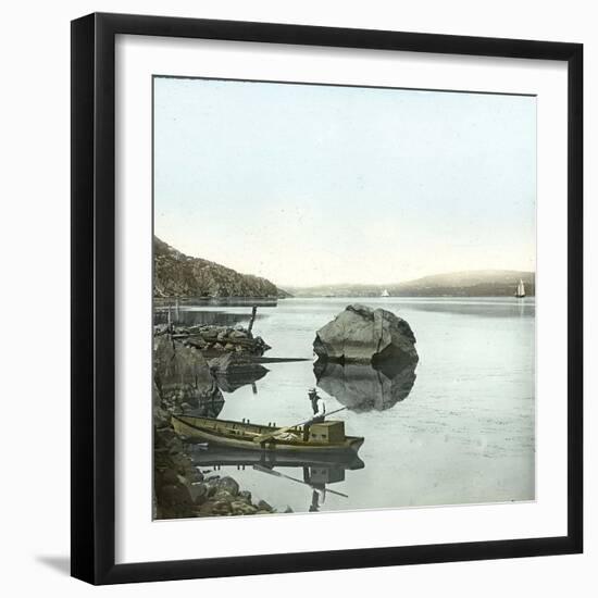 United States, Boat on the Hudson Riiver-Leon, Levy et Fils-Framed Photographic Print