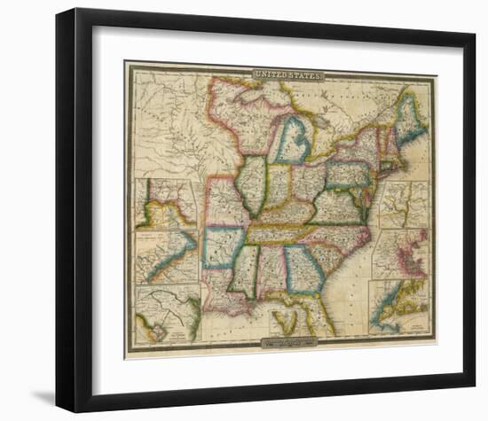 United States, c.1833-David H^ Burr-Framed Art Print