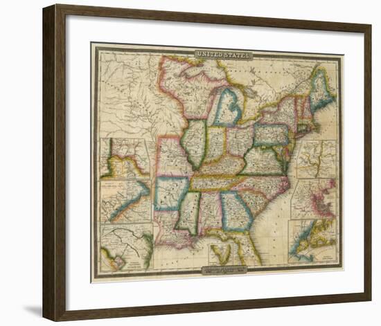 United States, c.1833-David H^ Burr-Framed Art Print