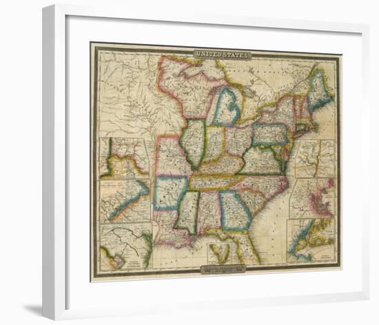 United States, c.1833-David H^ Burr-Framed Art Print