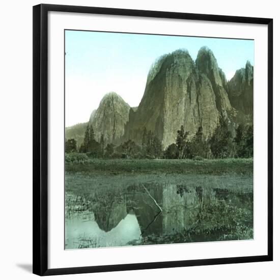 United States (California), the Cathedral Rock in the Yosemite Valley-Leon, Levy et Fils-Framed Photographic Print