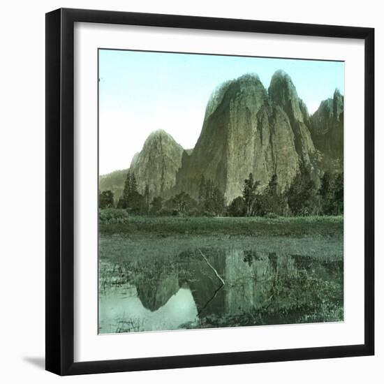 United States (California), the Cathedral Rock in the Yosemite Valley-Leon, Levy et Fils-Framed Photographic Print