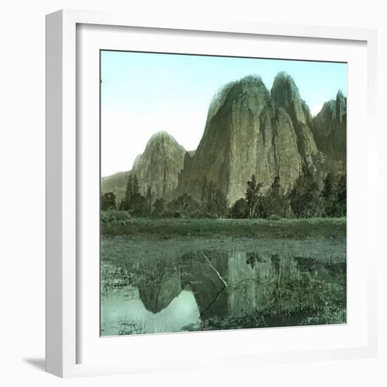 United States (California), the Cathedral Rock in the Yosemite Valley-Leon, Levy et Fils-Framed Photographic Print