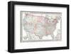 United States & Canada Map-null-Framed Art Print