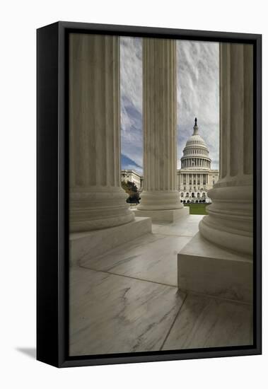 United States Capital-Michael Shake-Framed Stretched Canvas