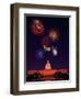 United States Capitol Building and Fireworks-Bill Ross-Framed Photographic Print