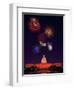 United States Capitol Building and Fireworks-Bill Ross-Framed Photographic Print