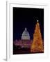 United States Capitol Building - Christmas Tree-Carol Highsmith-Framed Photo