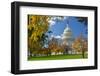 United States Capitol Building in Washington Dc, during Fall Season-Orhan-Framed Photographic Print