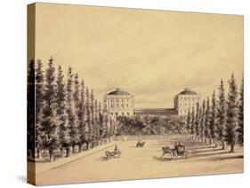 United States Capitol from Pennsylvania Avenue, circa 1814-Benjamin Henry Latrobe-Stretched Canvas