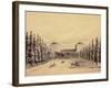 United States Capitol from Pennsylvania Avenue, circa 1814-Benjamin Henry Latrobe-Framed Giclee Print