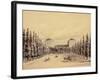 United States Capitol from Pennsylvania Avenue, circa 1814-Benjamin Henry Latrobe-Framed Giclee Print