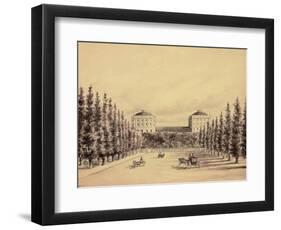 United States Capitol from Pennsylvania Avenue, circa 1814-Benjamin Henry Latrobe-Framed Giclee Print