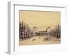 United States Capitol from Pennsylvania Avenue, circa 1814-Benjamin Henry Latrobe-Framed Giclee Print