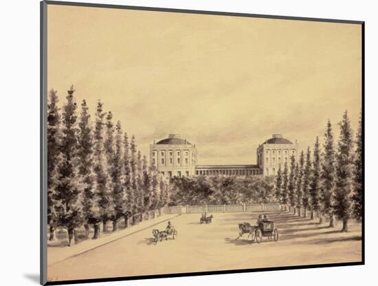 United States Capitol from Pennsylvania Avenue, circa 1814-Benjamin Henry Latrobe-Mounted Giclee Print