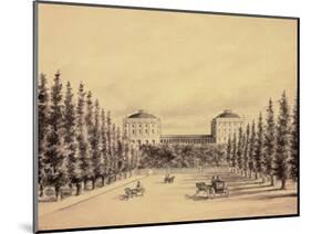 United States Capitol from Pennsylvania Avenue, circa 1814-Benjamin Henry Latrobe-Mounted Giclee Print