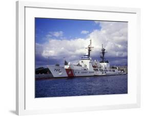 United States Coast Guard Cutter Rush Docked in Pearl Harbor, Hawaii-Stocktrek Images-Framed Photographic Print