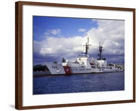 United States Coast Guard Cutter Rush Docked in Pearl Harbor, Hawaii-Stocktrek Images-Framed Photographic Print