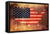 United States Flag Map-Michael Tompsett-Framed Stretched Canvas