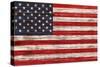 United States Flag on Wooden Surface-FelipeS-Stretched Canvas