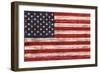 United States Flag on Wooden Surface-FelipeS-Framed Art Print