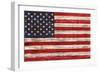 United States Flag on Wooden Surface-FelipeS-Framed Art Print