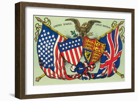 United States, Great Britain, Flags and Seals-null-Framed Art Print