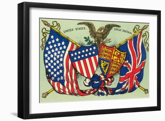 United States, Great Britain, Flags and Seals-null-Framed Art Print
