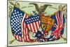 United States, Great Britain, Flags and Seals-null-Mounted Art Print