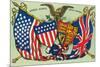 United States, Great Britain, Flags and Seals-null-Mounted Premium Giclee Print