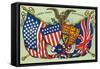 United States, Great Britain, Flags and Seals-null-Framed Stretched Canvas