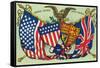 United States, Great Britain, Flags and Seals-null-Framed Stretched Canvas