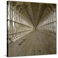 United States, Inside of the Suspension Bridge over the Niagara River-Leon, Levy et Fils-Stretched Canvas