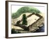 United States, Kansas: Fort Boone Enclosures of the Village Oblong, 250 X 150 Feet, along the River-null-Framed Giclee Print