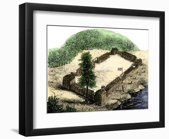 United States, Kansas: Fort Boone Enclosures of the Village Oblong, 250 X 150 Feet, along the River-null-Framed Giclee Print