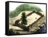 United States, Kansas: Fort Boone Enclosures of the Village Oblong, 250 X 150 Feet, along the River-null-Framed Stretched Canvas