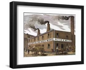 United States. Kensington Fire Brick Works-null-Framed Premium Giclee Print