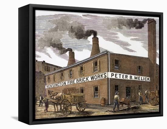 United States. Kensington Fire Brick Works-null-Framed Stretched Canvas