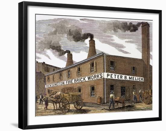 United States. Kensington Fire Brick Works-null-Framed Giclee Print