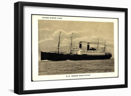 United States Lines, Dampfschiff George Washington-null-Framed Giclee Print