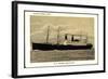 United States Lines, Dampfschiff George Washington-null-Framed Giclee Print