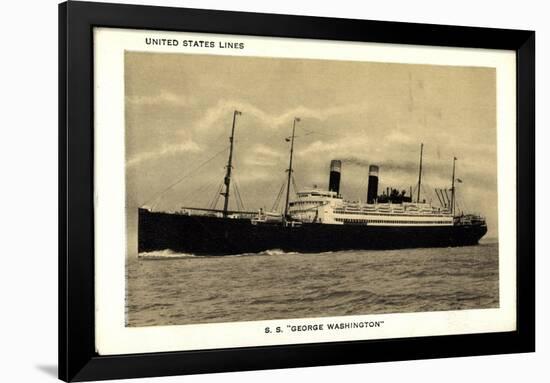 United States Lines, Dampfschiff George Washington-null-Framed Giclee Print