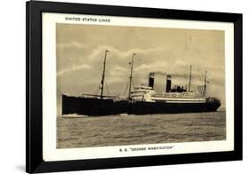 United States Lines, Dampfschiff George Washington-null-Framed Giclee Print